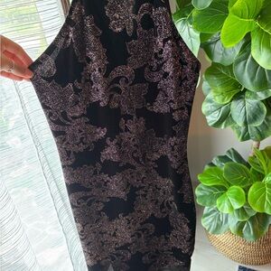 Elegant Black and Pink Women's Dress